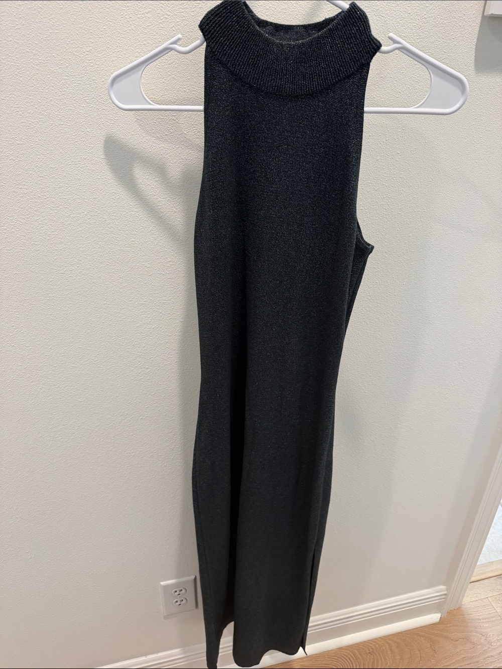 Banana Republic Factory Dark Green Shiny Shimmer Halter Maxi Dress
